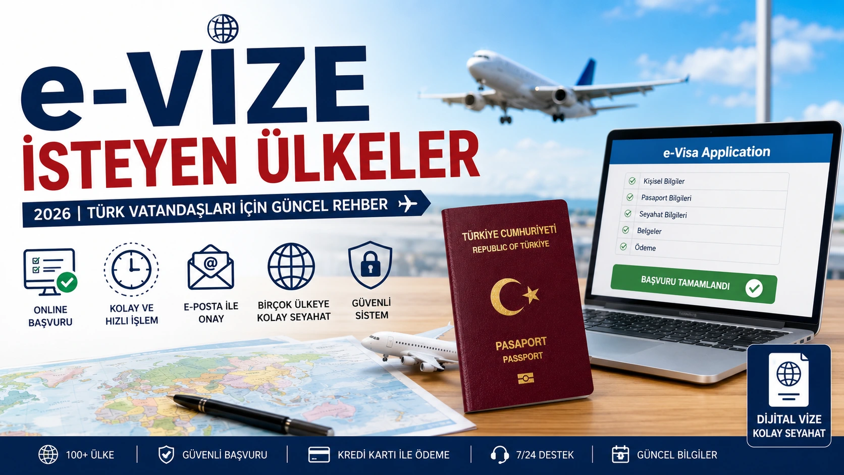 e-Vize Isteyen Ulkeler 2026 Turk Vatandaslari