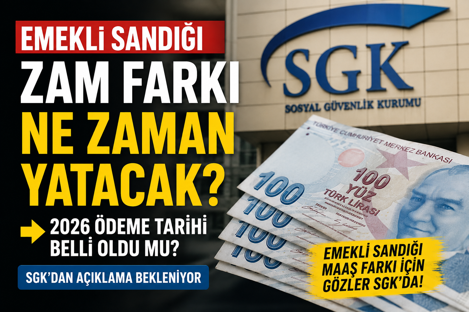 Emekli Sandığı kapsamında aylık alan vatandaşların gözü zam farkı ödemelerine