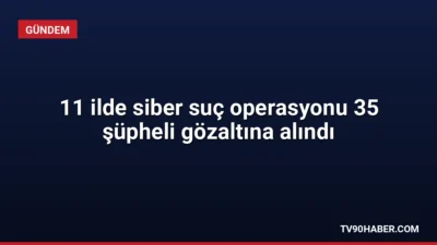 11 ilde eş zamanlı düzenlenen siber suç operasyonlarında 35 kişi