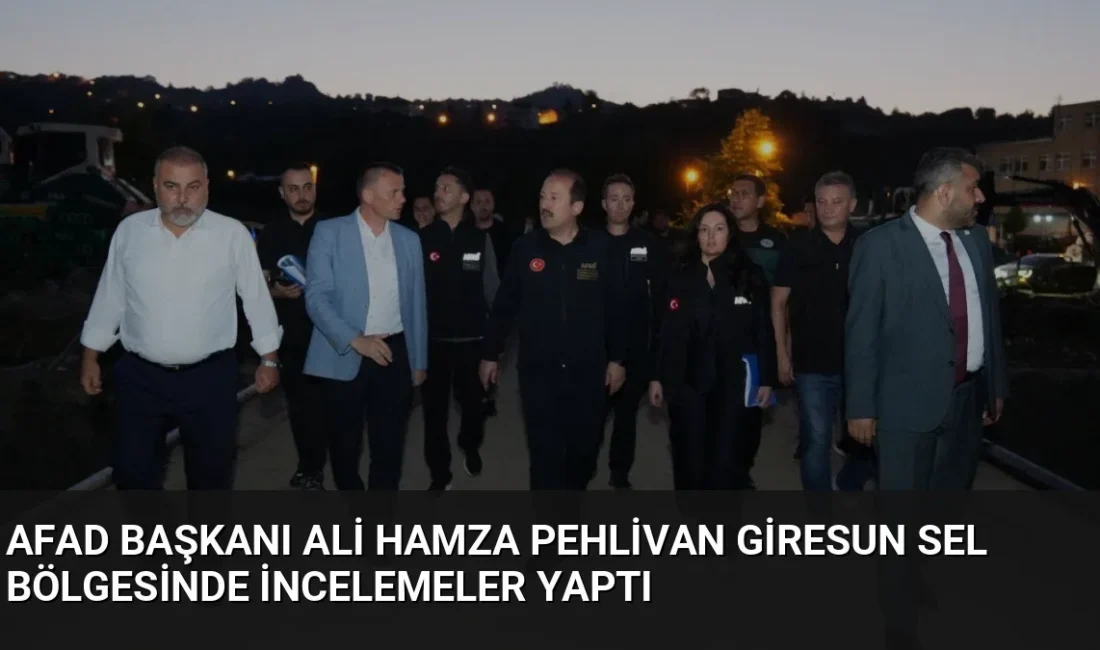 Giresun'daki sel felaketinde incelemelerde bulunan AFAD Başkanı Ali Hamza Pehlivan,