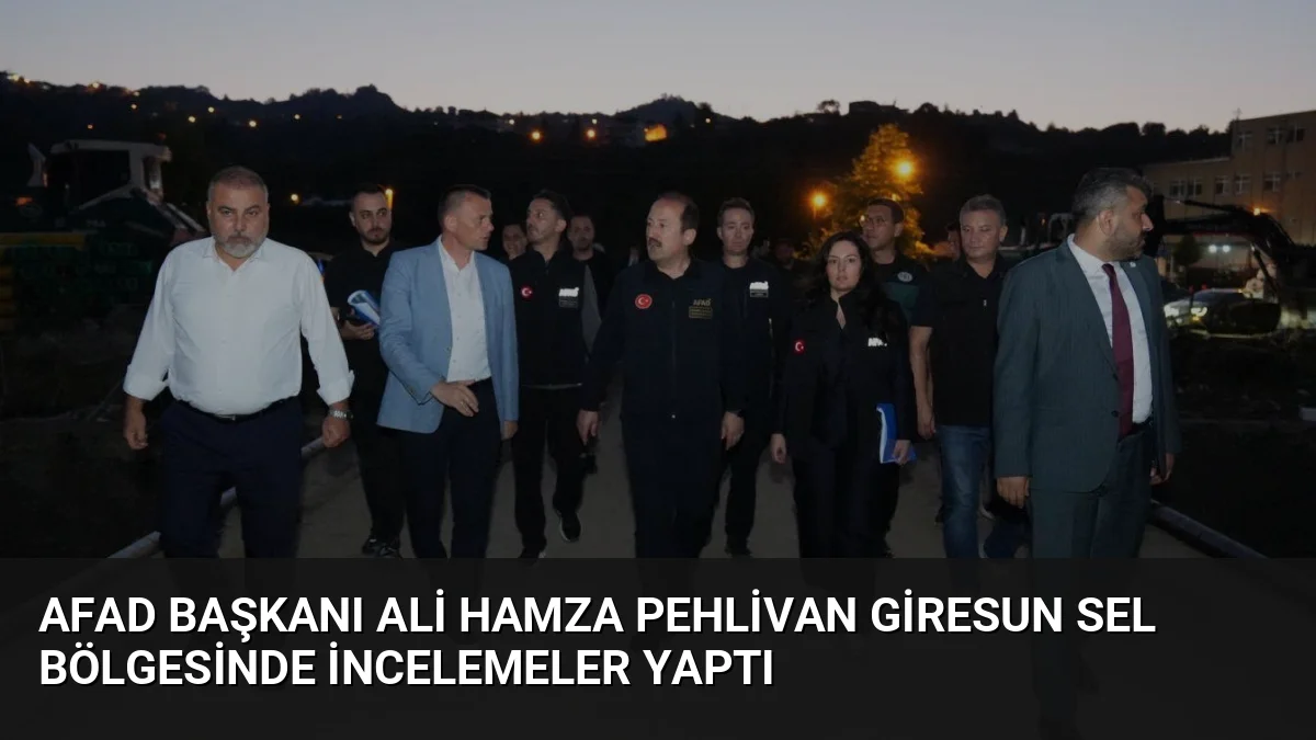 Giresun'daki sel felaketinde incelemelerde bulunan AFAD Başkanı Ali Hamza Pehlivan,
