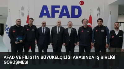 AFAD Başkanı Vali Ali Hamza Pehlivan ve Filistin Büyükelçisi Dr.