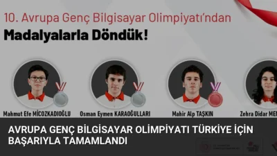 Litvanya'da düzenlenen 10. Avrupa Genç Bilgisayar Olimpiyatı'nda Türkiye'yi temsil eden