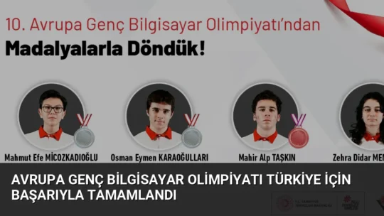 Litvanya'da düzenlenen 10. Avrupa Genç Bilgisayar Olimpiyatı'nda Türkiye'yi temsil eden