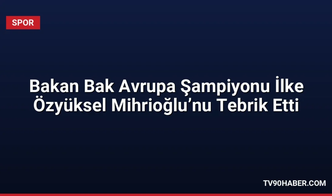 Gençlik ve Spor Bakanı Osman Aşkın Bak, Avrupa Büyükler Modern