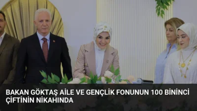 Aile ve Gençlik Fonu'nun 100 bininci çiftinin nikahına katılan Bakan