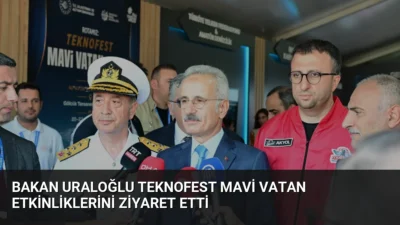 Ulaştırma ve Altyapı Bakanı Abdulkadir Uraloğlu, Gölcük'te düzenlenen TEKNOFEST Mavi