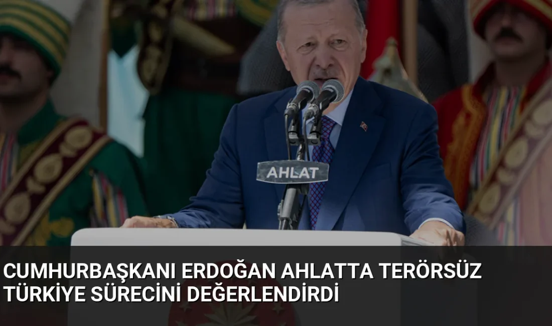 Cumhurbaşkanı Erdoğan, Malazgirt Zaferi'nin 955. yıl dönümünde Ahlat'ta yaptığı konuşmada