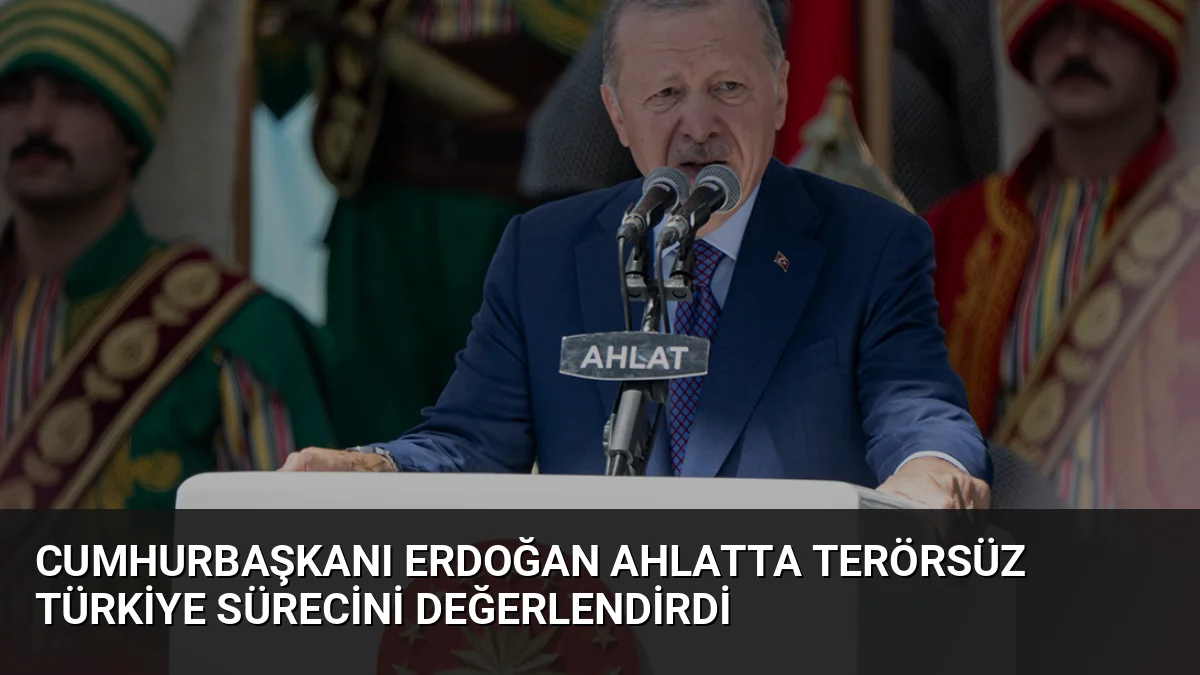 Cumhurbaşkanı Erdoğan, Malazgirt Zaferi'nin 955. yıl dönümünde Ahlat'ta yaptığı konuşmada