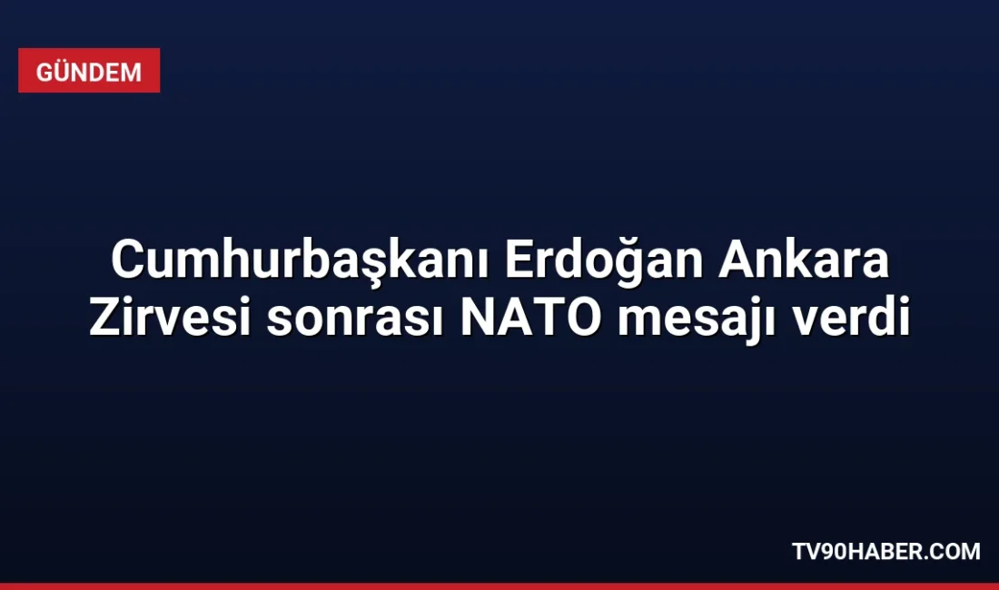 Cumhurbaşkanı Erdoğan, Ankara Zirvesi'nin ardından Türkiye'nin NATO'daki rolünü değerlendirerek sanayi