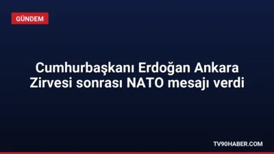Cumhurbaşkanı Erdoğan, Ankara Zirvesi'nin ardından Türkiye'nin NATO'daki rolünü değerlendirerek sanayi