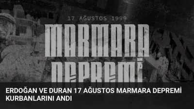 Cumhurbaşkanı Erdoğan ve İletişim Başkanı Duran, 17 Ağustos 1999 Marmara
