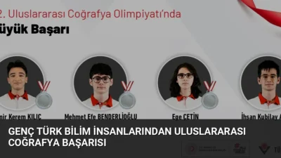 İstanbul'da düzenlenen 22. Uluslararası Coğrafya Olimpiyatı'nda Türkiye'yi temsil eden öğrenciler