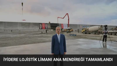 Rize İyidere Lojistik Limanı'nda ana mendirek inşaatı tamamlandı. Bakan Uraloğlu,