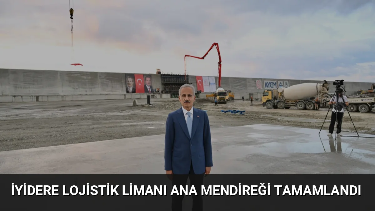 Rize İyidere Lojistik Limanı'nda ana mendirek inşaatı tamamlandı. Bakan Uraloğlu,