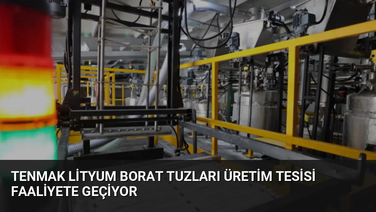 TENMAK tarafından kurulan tesis, yıllık 5 ton lityum borat üretimiyle