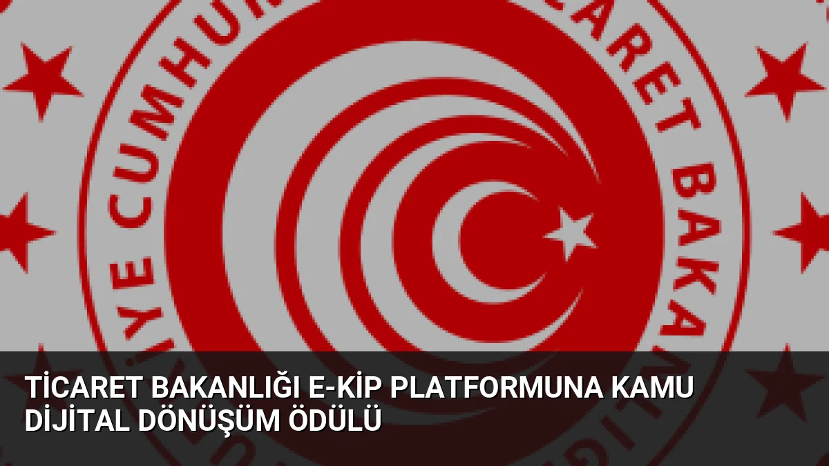 Ticaret Bakanlığı'nın E-Kolay İhracat Platformu (E-KİP), 11. Verimlilik Proje Ödülleri'nde