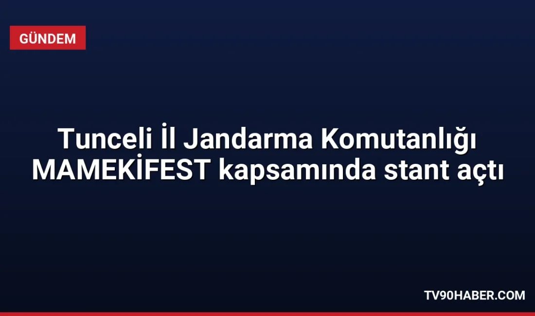 Tunceli İl Jandarma Komutanlığı, MAMEKİFEST'te kurduğu stantta çocuklara trafik eğitimi