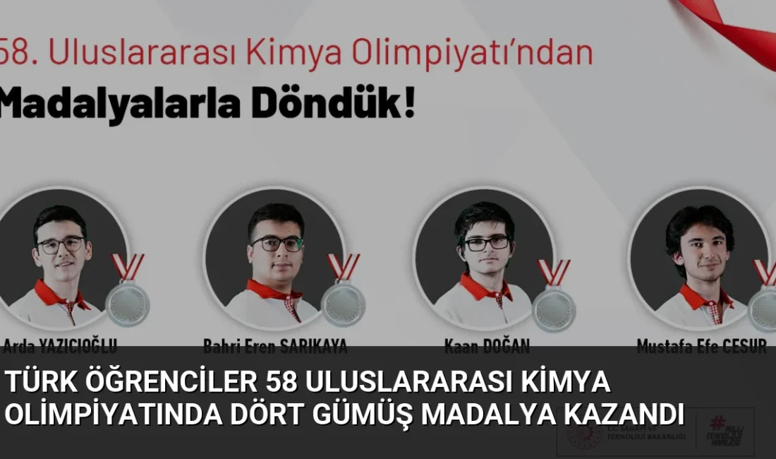 Taşkent'te düzenlenen 58. Uluslararası Kimya Olimpiyatı'nda Türkiye'yi temsil eden öğrenciler