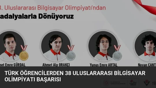 Özbekistan'ın Taşkent şehrinde düzenlenen 38. Uluslararası Bilgisayar Olimpiyatı'nda Türkiye 4