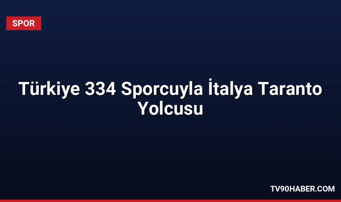 İtalya'nın Taranto kentinde 21 Ağustos'ta başlayacak 20. Akdeniz Oyunları'na Türkiye