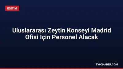 Uluslararası Zeytin Konseyi, Madrid'deki merkezinde görevlendirmek üzere Tanıtım Birimi Başkanı