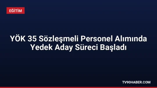 YÖK, 35 sözleşmeli personel alımı kapsamında yedek adayların evrak teslim