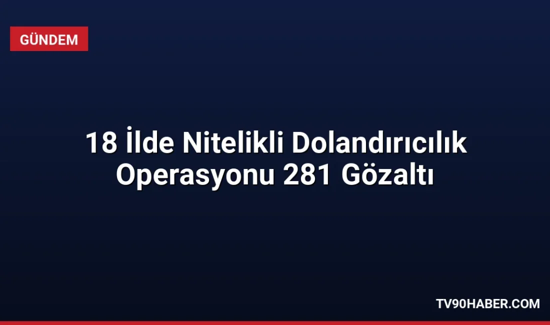 18 ilde düzenlenen nitelikli dolandırıcılık operasyonunda 281 kişi yakalandı. Şüphelilerin