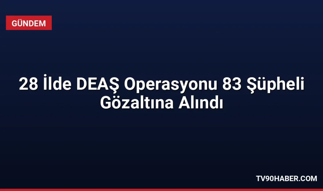 28 ilde eş zamanlı düzenlenen operasyonlarda DEAŞ terör örgütüne üye