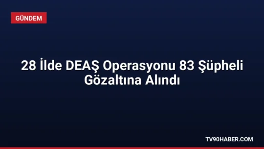 28 ilde eş zamanlı düzenlenen operasyonlarda DEAŞ terör örgütüne üye