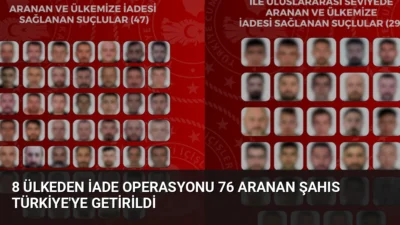 Adalet Bakanlığı ve Emniyet Genel Müdürlüğü'nün ortak operasyonuyla 8 ülkede