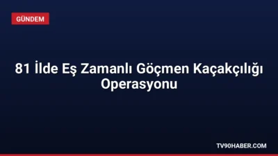 Türkiye genelinde 81 ilde düzenlenen göçmen kaçakçılığı denetimlerinde 19 organizatör