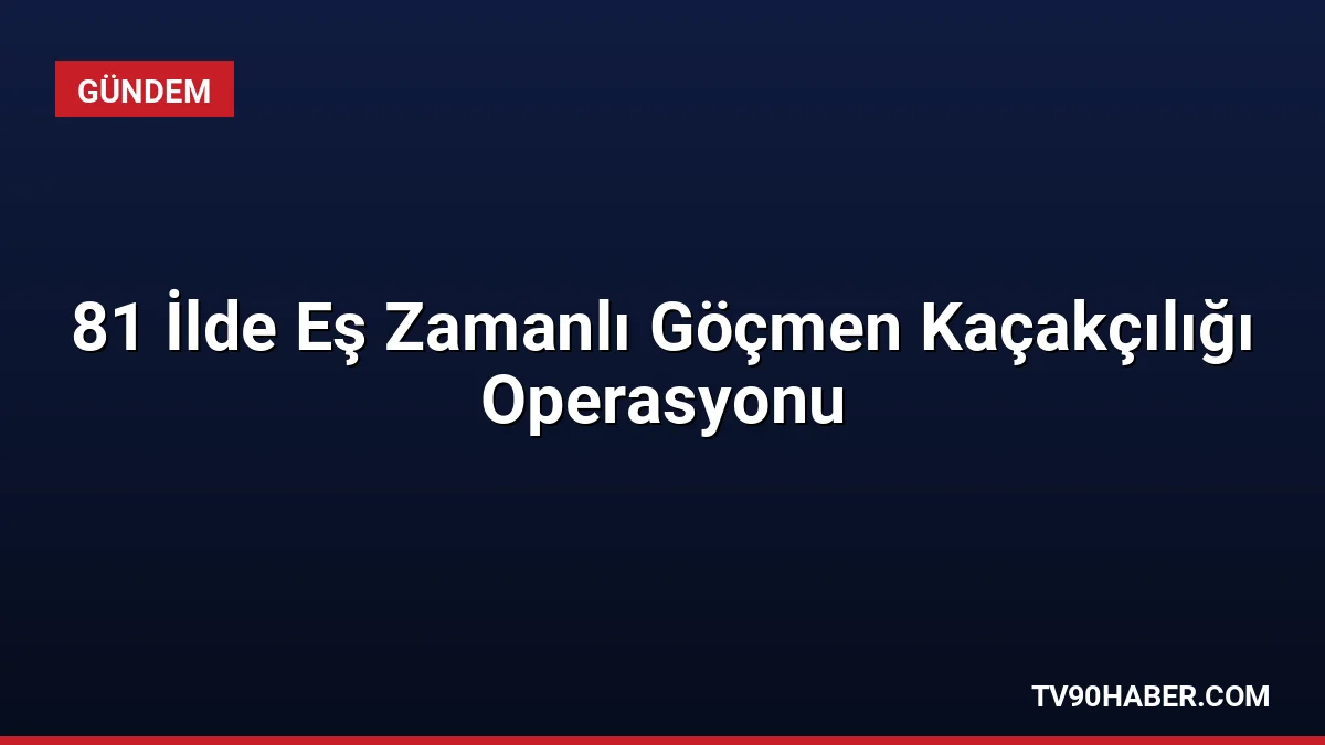 Türkiye genelinde 81 ilde düzenlenen göçmen kaçakçılığı denetimlerinde 19 organizatör