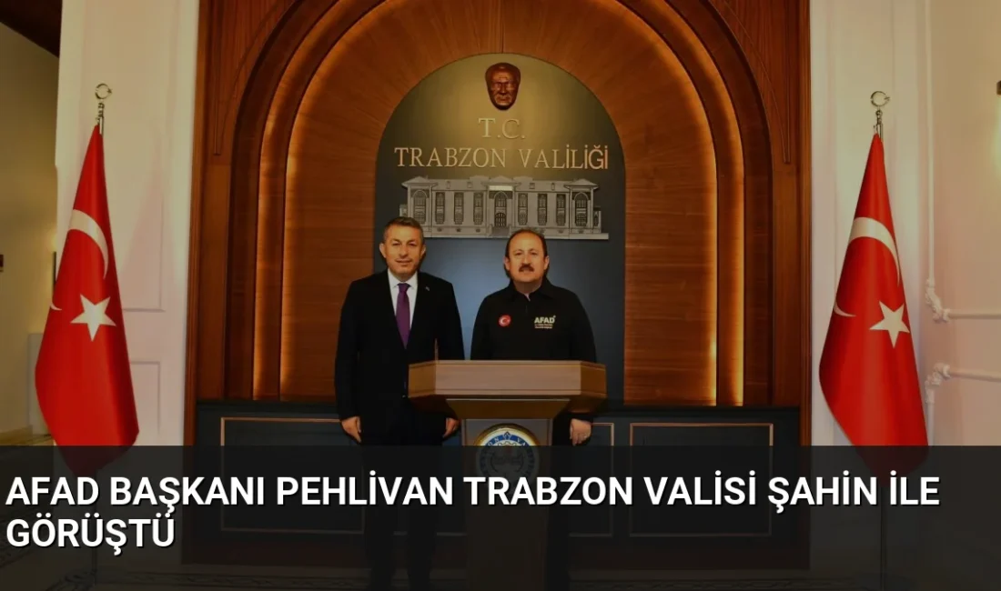 AFAD Başkanı Vali Ali Hamza Pehlivan, Trabzon'daki sel ve su