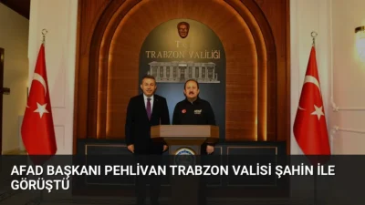 AFAD Başkanı Vali Ali Hamza Pehlivan, Trabzon'daki sel ve su