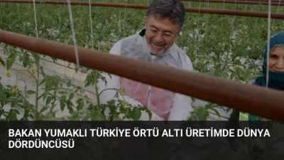 Tarım ve Orman Bakanı İbrahim Yumaklı, Türkiye'nin örtü altı üretimde