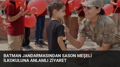 Batman İl Jandarma Komutanlığı ekipleri, Sason'da Meşeli İlkokulu öğrencilerini ziyaret