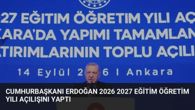 Cumhurbaşkanı Erdoğan, 2026-2027 eğitim yılı açılışında eğitim bütçesinin iki katına