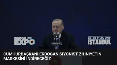 Cumhurbaşkanı Erdoğan, MÜSİAD EXPO'da yaptığı açıklamada siyonist zihniyetin maskesini indirmekte