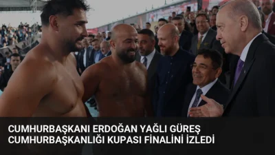 Cumhurbaşkanı Erdoğan, Atatürk Havalimanı Millet Bahçesi'nde düzenlenen Yağlı Güreş Cumhurbaşkanlığı