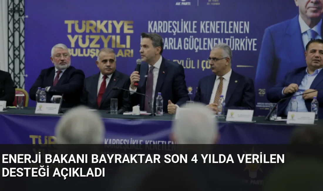 Enerji ve Tabii Kaynaklar Bakanı Alparslan Bayraktar, devletin son 4