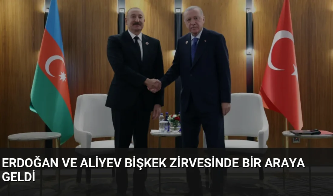 Cumhurbaşkanı Erdoğan, Bişkek'teki temasları kapsamında Azerbaycan Cumhurbaşkanı Aliyev ile bir