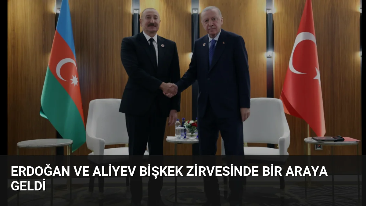 Cumhurbaşkanı Erdoğan, Bişkek'teki temasları kapsamında Azerbaycan Cumhurbaşkanı Aliyev ile bir