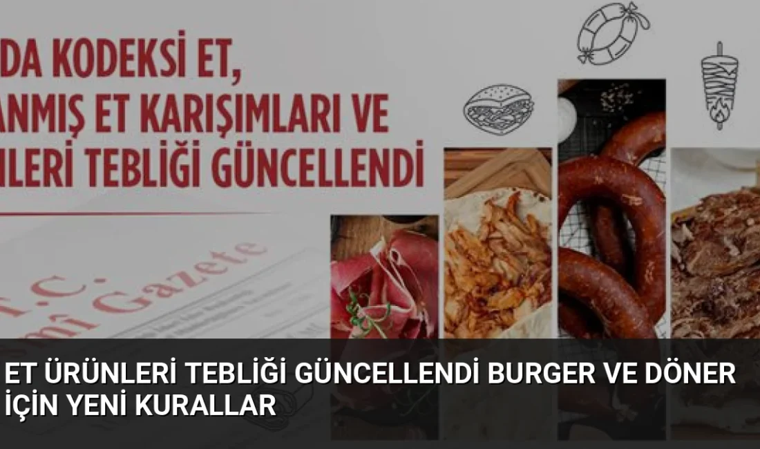 Et ürünleri tebliğinde yapılan güncellemeyle burger tanımı yapıldı, dönerde isimlendirme
