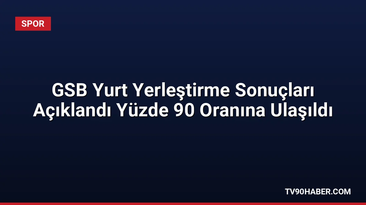 Gençlik ve Spor Bakanı Osman Aşkın Bak, GSB yurt başvurularında