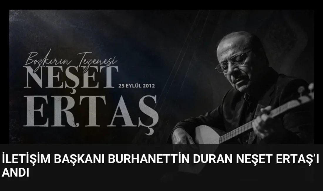 İletişim Başkanı Burhanettin Duran, vefatının 14. yıl dönümünde halk ozanı