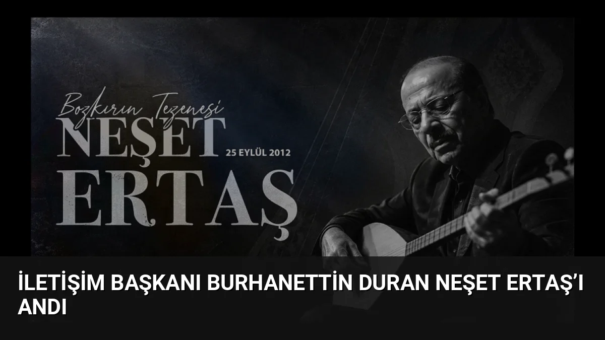 İletişim Başkanı Burhanettin Duran, vefatının 14. yıl dönümünde halk ozanı