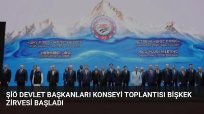 Kırgızistan'ın başkenti Bişkek'te düzenlenen ŞİÖ Devlet Başkanları Konseyi Toplantısı liderlerin