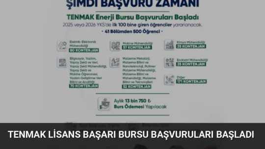 TENMAK, YKS'de ilk 100 bine giren 500 lisans öğrencisine aylık
