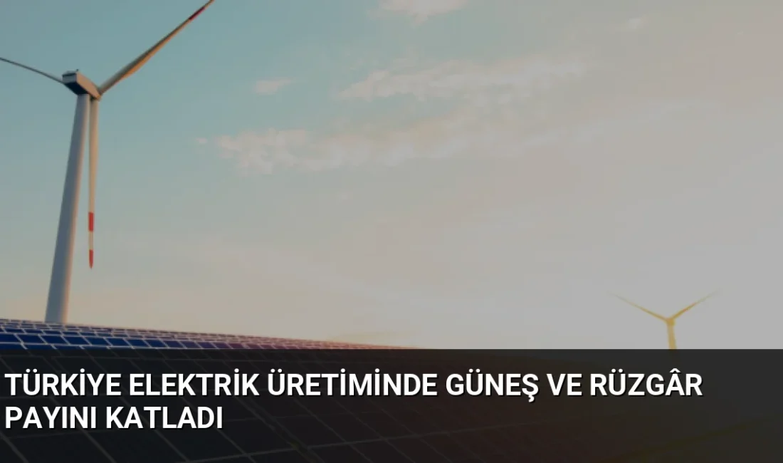 Türkiye'nin elektrik üretiminde güneş enerjisinin payı 28 kat artarken, rüzgâr